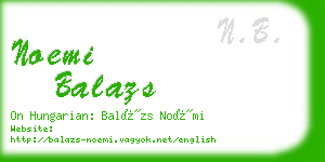 noemi balazs business card